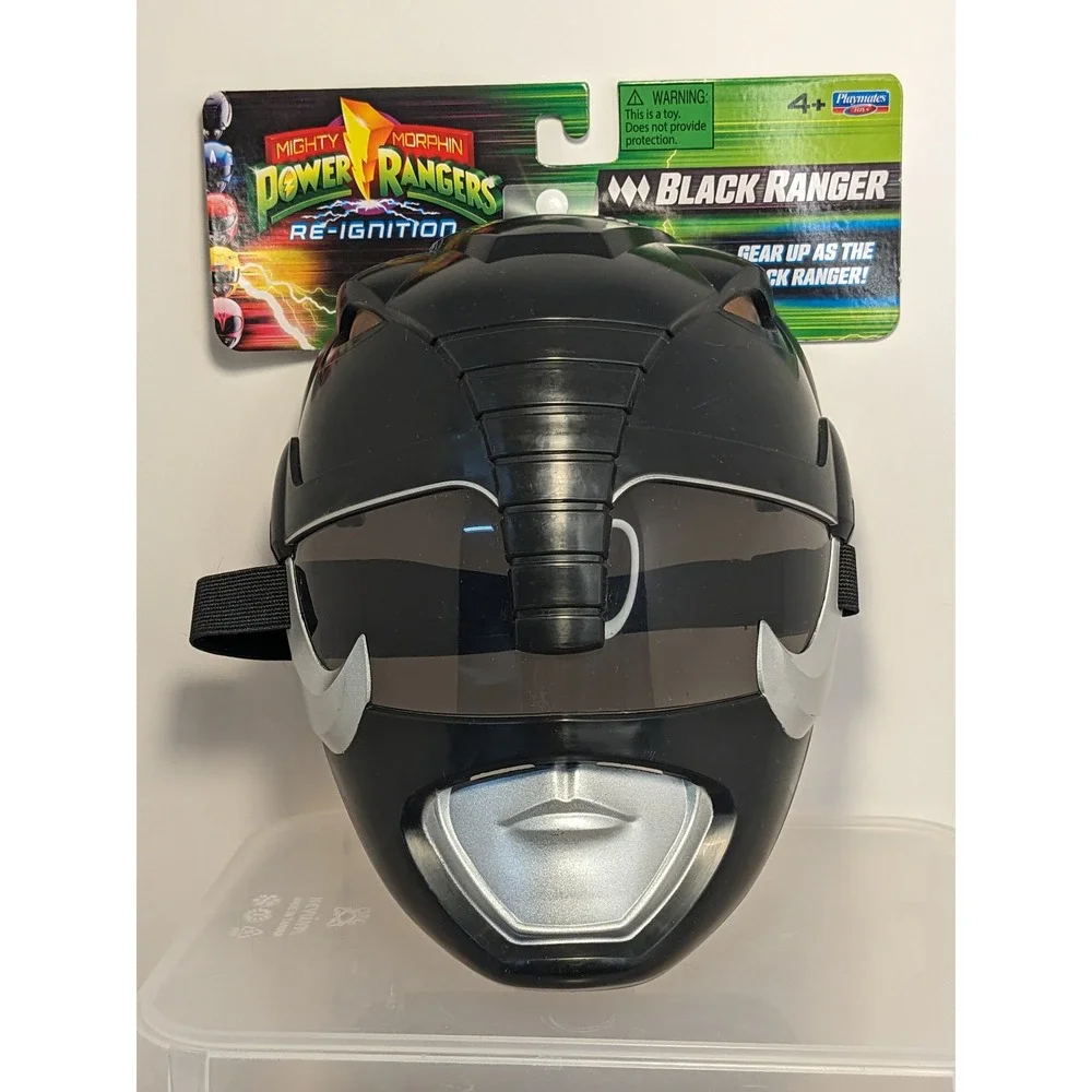 New Mighty Morphin Power Rangers Re-Ignition Black Ranger Playmates Mask Kids